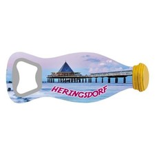 Heringsdorf Usedom Flaschenöffner Magnet Flaschenform Ostseeheilbad