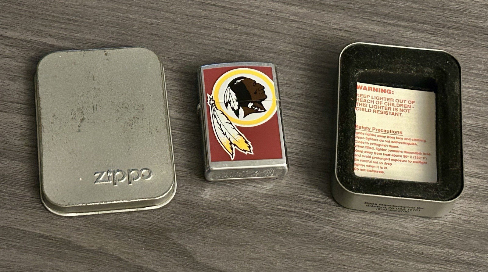 NFL Redskins Brushed Chrome Lighter