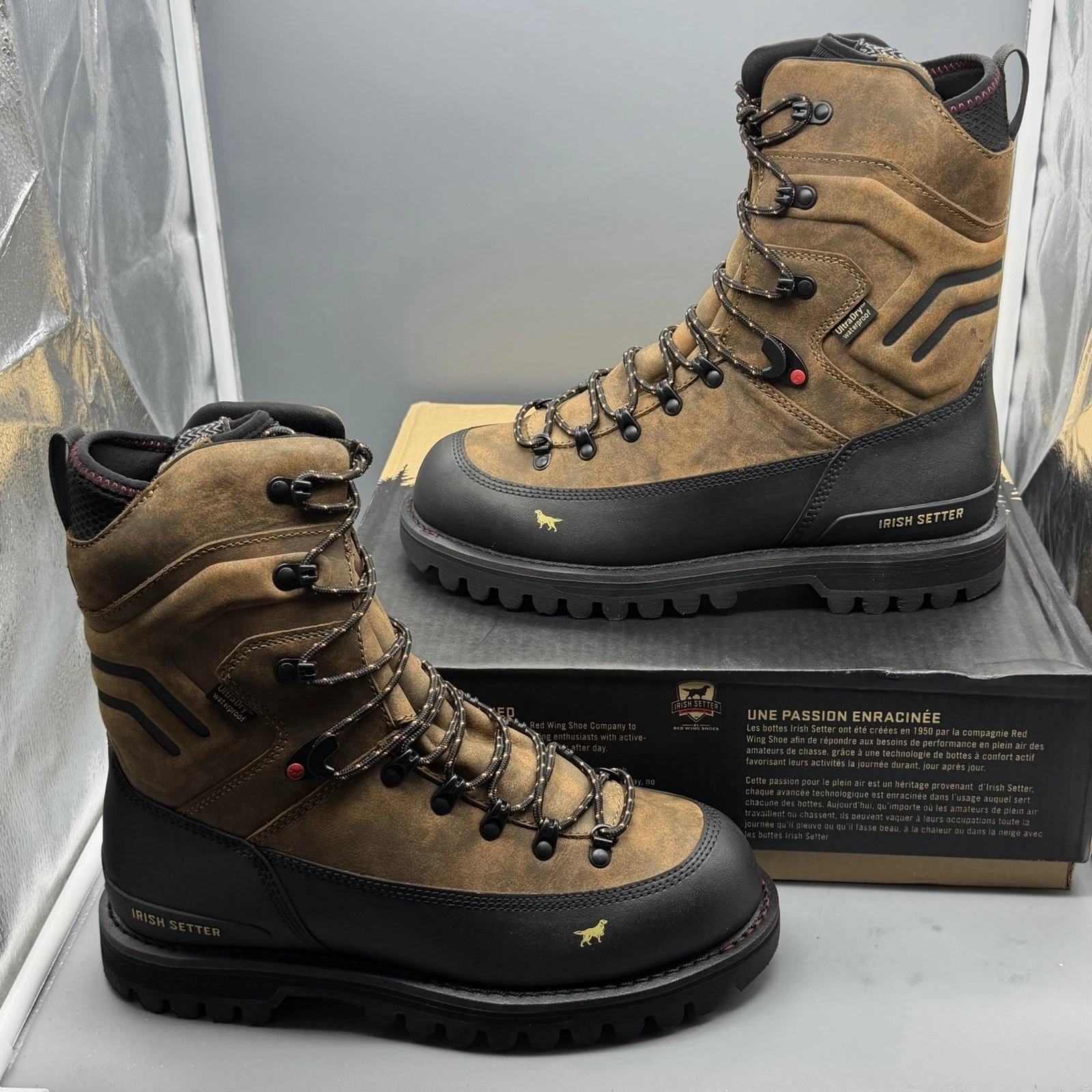 Irish Setter by Red Wing Elk Tracker XD Mens 10 Waterproof Outdoor Hunting Boots