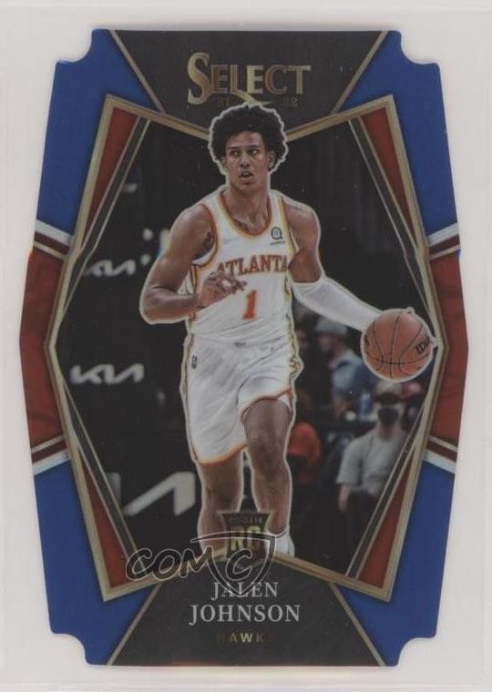 2021 Panini Select Premier Level Blue Prizm Die-Cut /249 Jalen Johnson #200 g9t