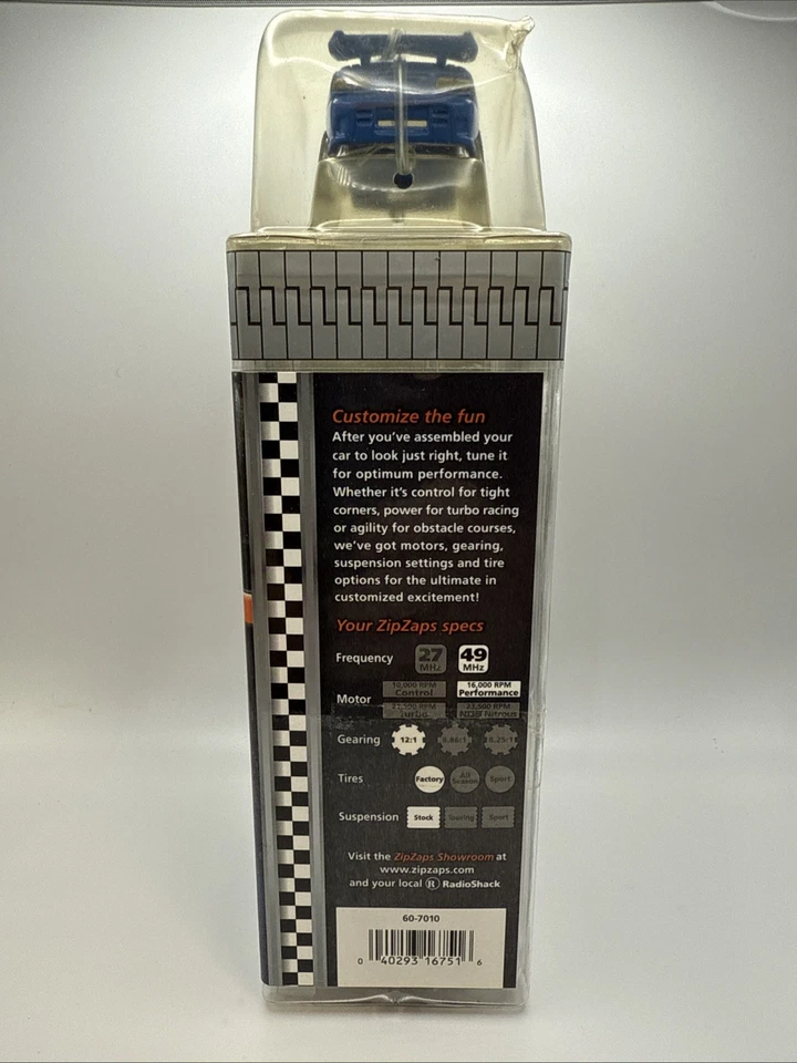 Radiocontrol Zip Zaps Micro RC escala 1:64 Honda Civic azul con carrocería/llantas adicionales F&F Foto 3 de 4