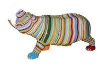 Design Nilpferd Figur Statue Skulptur Figuren Skulpturen Dekoration Deko C589R