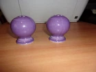 Fiesta lilac salt & pepper shakers ball shape