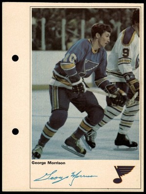 1971-72 Toronto Sun NHL Action Players George Morrisson St. Louis Blues