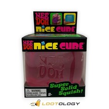 Pink Nee Doh Nice Cube - Super Solid Squish Authentic