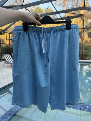 $230 NWT DEREK ROSE MEN'S LOUNGE SHORTS Basel Modal Stretch Storm Blue SZ M