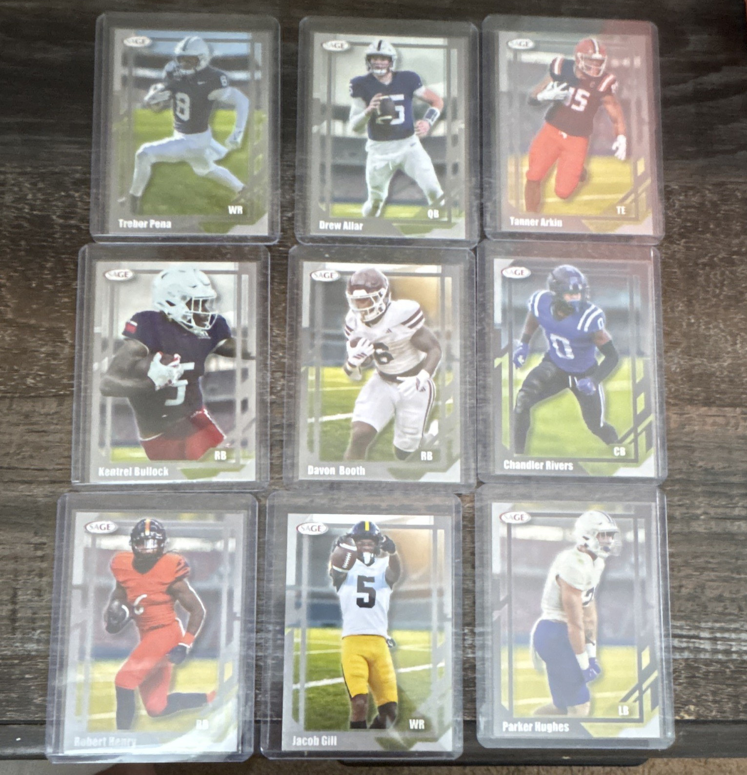 SAGE 2024 NCAA Football Card Lot (15) Drew Allar Trebor Pena Tanner Arkin