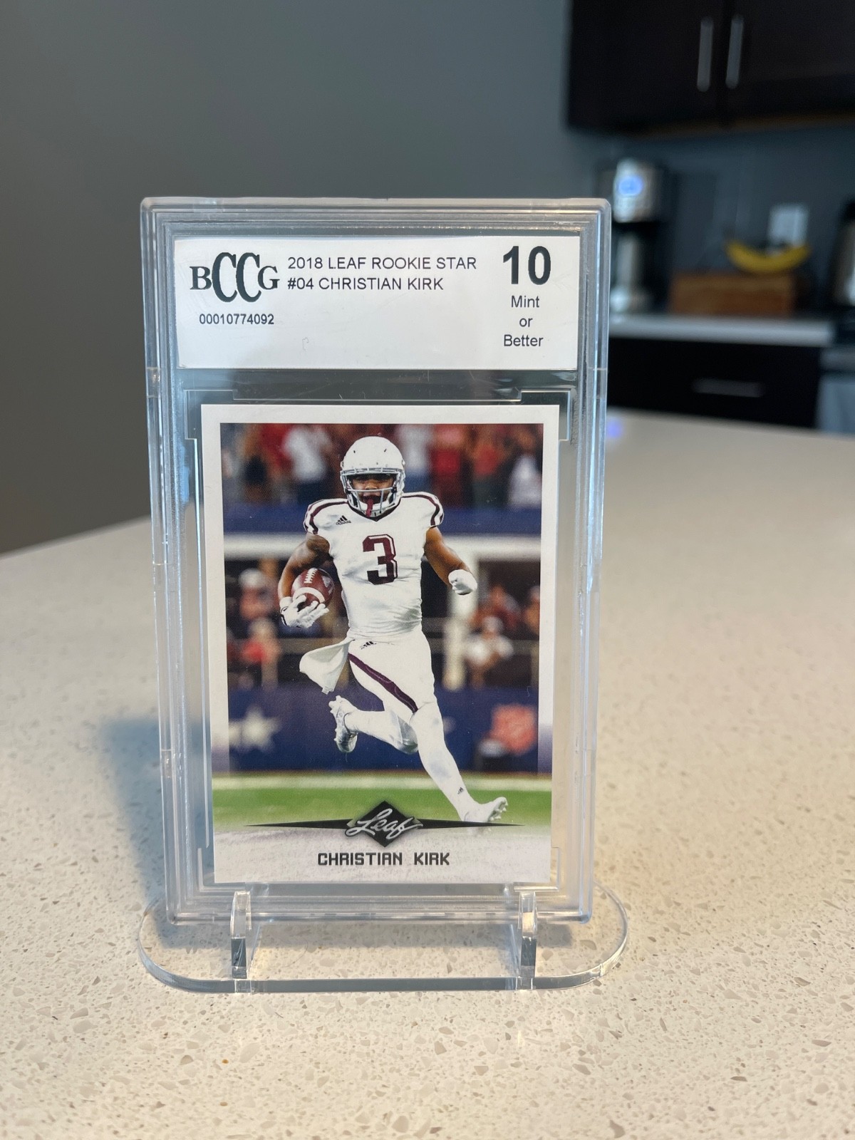2018 Leaf Rookie Star Christian Kirk Rookie RC #04 BCCG 10 Cardinals