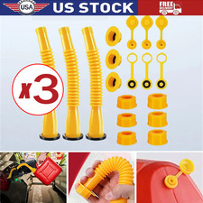 3X Replacement Gas Can Spout Nozzle Vent Kit for Plastic Gas Cans Old Style Cap