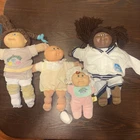 4 Vintage 1978 1983 Cabbage Patch Doll Xavier Roberts Doll Yarn Hair Used Lot