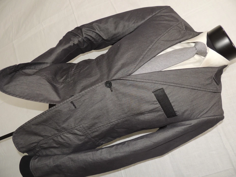 Костюм национальный C'N'C сделано в Италии мужской серый 100% хлопок Куртка Пальто 36 - Изображение 2 из 4