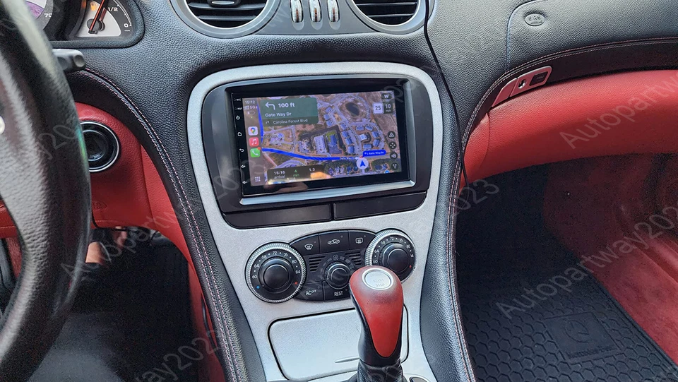 Radio GPS estéreo para coche Carplay de 9"" para Mercedes Benz SL SL500 SL550 SL600 2005-12 Foto 3 de 4