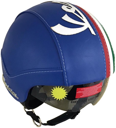 Casco Vespa con tricolore scritta vespa intagliata visiera a scomparsa  taglia S | eBay
