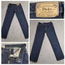 Polo Ralph Lauren Slim Fit Jeans Authentic Dungarees Youth Sz 12 Denim 27x25 EUC