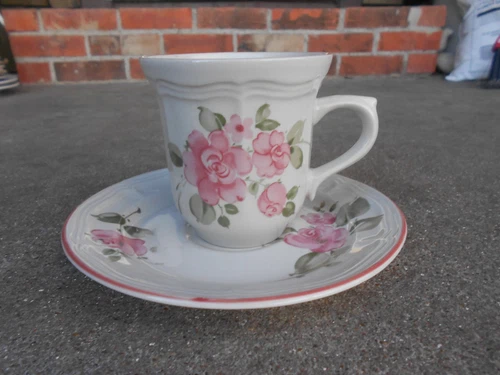 GIBSON ROSELAND  Pink Rose COFFEE CUP and SAUCER  Retired