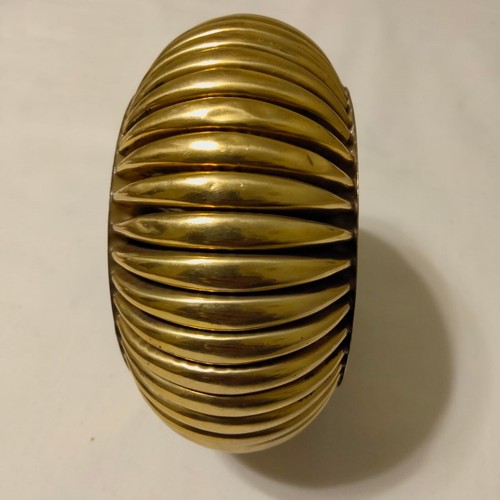 Iris Apfel & Bajalia Brass Chunky Statement Bangle Bracelet - Picture 2 of 14