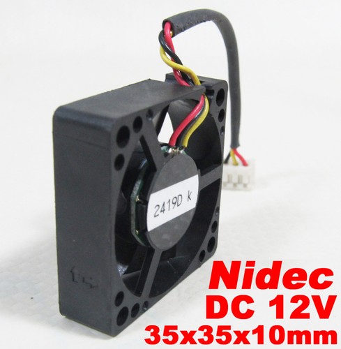 5pcs Nidec D03P-12TS3 35x35x10mm 3510 12V 0.9A DC Cooling Fan 3pin Connector - Picture 1 of 6