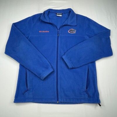 Florida Gators Shirt Mens Medium Blue Columbia NCAA Fleece Jacket Full Zip  SEC