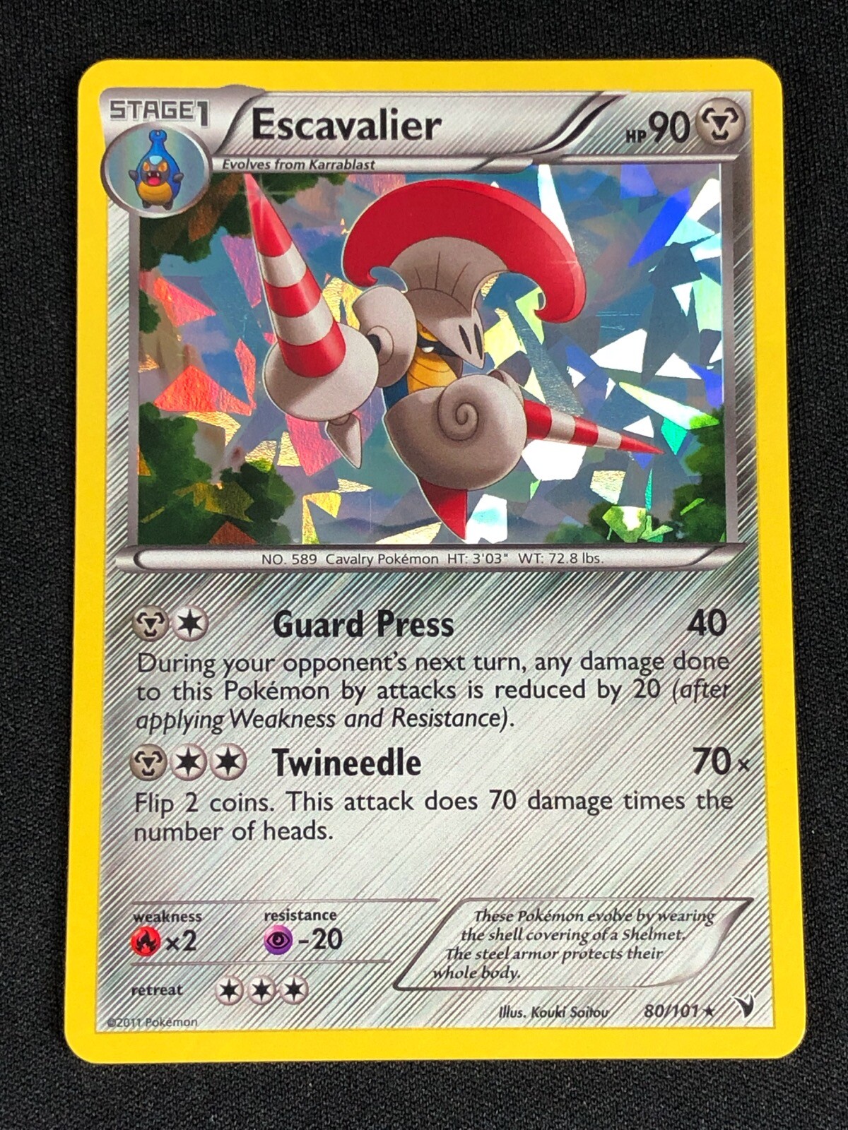 POKEMON ESCAVALIER 80/101 HOLO RARE NM