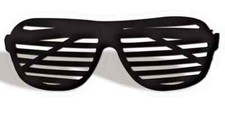 80's Glasses Slot Retro White, Black, Orange or Pink Costume Accessory