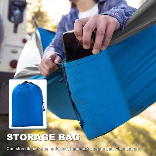 Tragbare Hängematte mit Moskitonetz 660 Pfund Kapazität 2 Personen Hängematte Hängebett - Bild 28 von 38