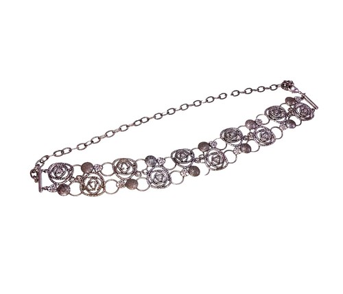 Geometric Shape Charm Belt Vintage Brass Wood Versatile  display picture 1