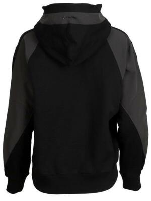 NEW MONCLER COLOR BLOCK BLACK LOGO COTTON HOODIE SWEATSHIRT
