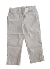 Chico's Compression Capri Pants Women's 2 US 12 Perfect Stretch Beige 32 x 20