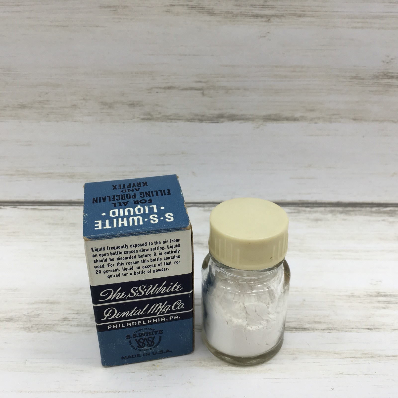 Vintage S.S. White Dental Cement Filling Compound USA Advertising eBay