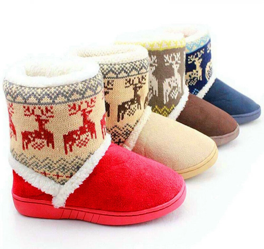Slippers Womens Teen Warm Indoor Slipper Boots Ladies Booties Girls size 3 7