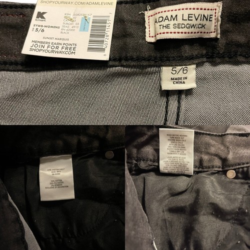 Adam Levine Women Juniors The Sedgwick Jeans 5/6 Black Moto Skinny Stretch NWT - Picture 11 of 11