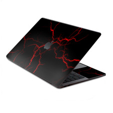 Skin Decal Wrap for MacBook Pro 13" Retina Touch Red Lightning Bolts Electric