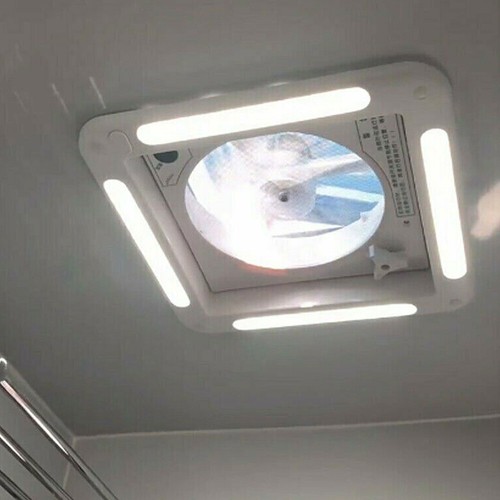 Ventilador de ventilación de techo 12 V cámper furgoneta autocaravana caravana claraboya ventilación con luz LED - Imagen 4 de 12