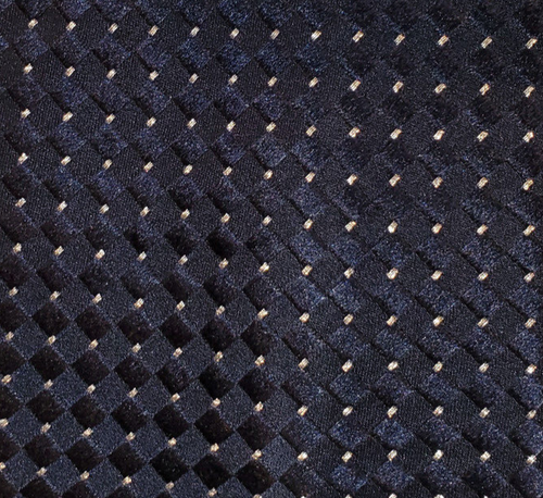DONALD TRUMP ~ MENS SILK TIE ~ DEEP INDIGO BLUE w/ SILVER METALLIC SPARKLE ~ 59" - Picture 3 of 5