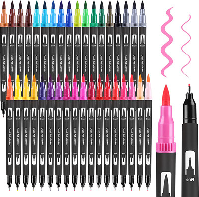 36 Farben Stifte Filzstifte Set Dual Brush Pen Set Pinselstifte Marker Fineliner