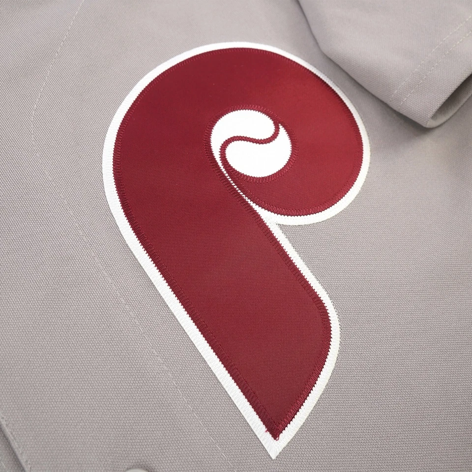 Мужская футболка Стива Карлтона 1991 Philadelphia Phillies Cooperstown серая дорожная - Изображение 3 из 4