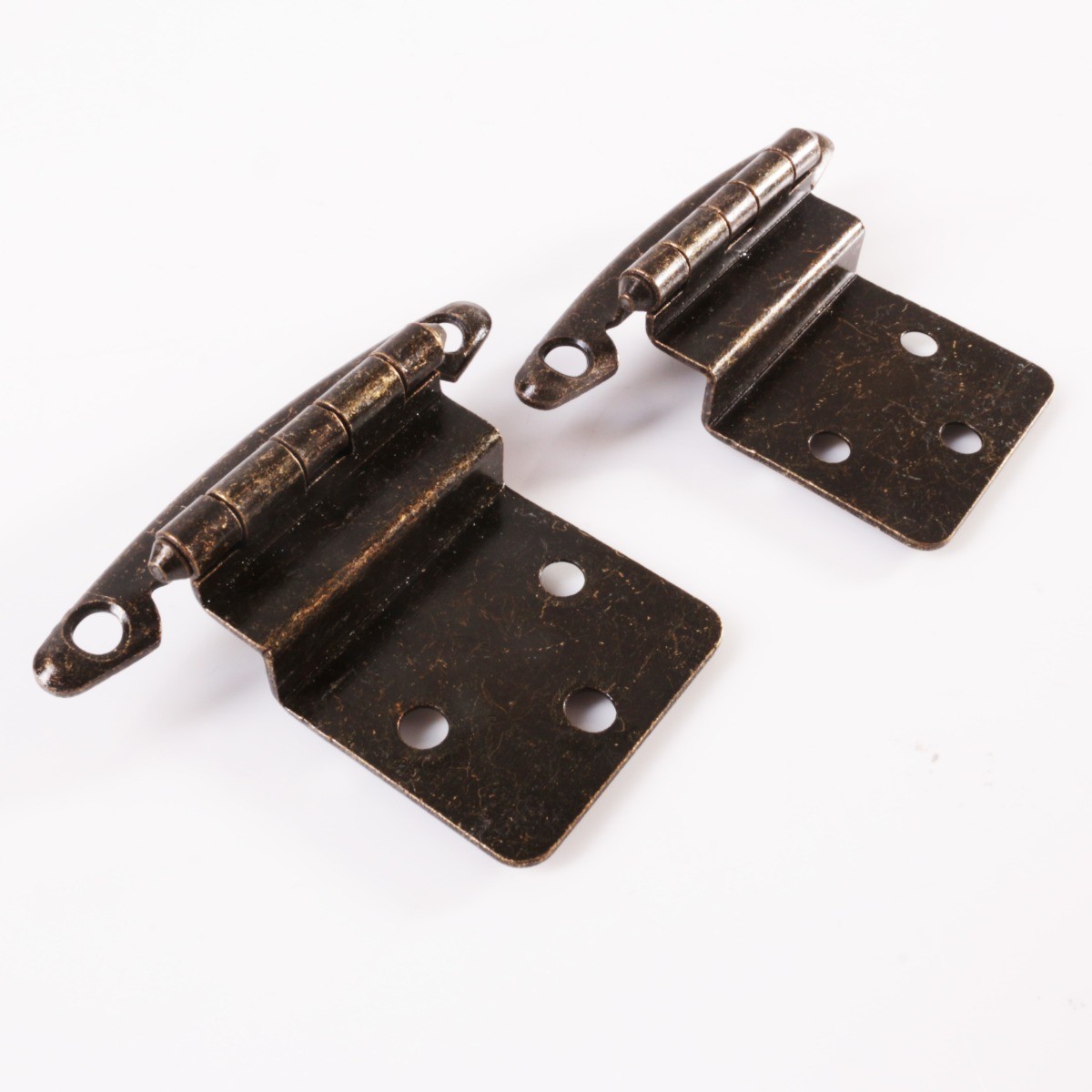 8x Strong Antique Bronze Hinges 3/8" Rustic Kitchen Cupboard