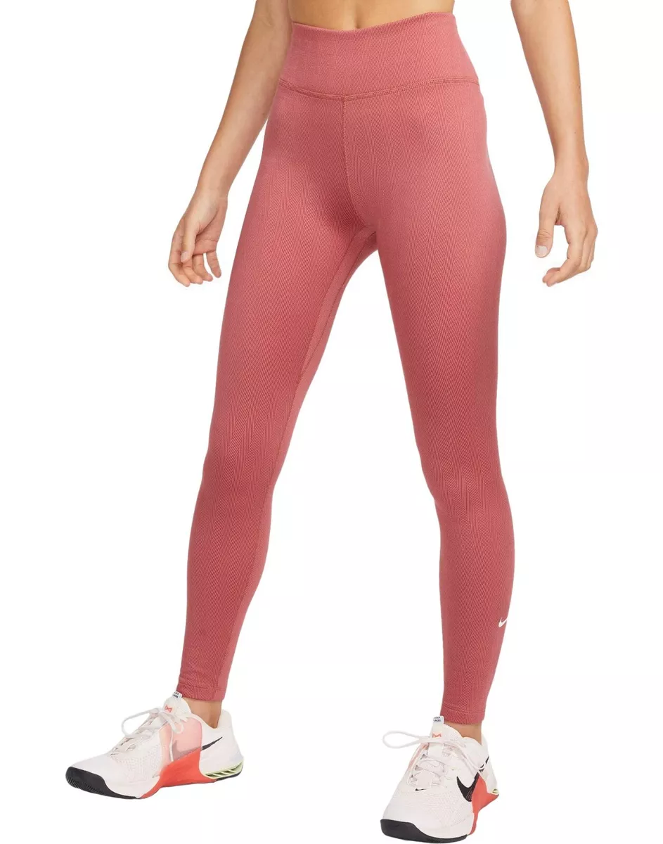 Nike Women's Therma-FIT One Pomegranate Mid-Rise Leggings (DD6596-690)  Sizes M&L