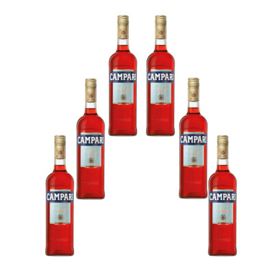 Campari Bitter italienischer aromatischer Kräuterlikör 700ml 6er Pack