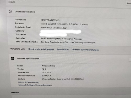 Lenovo ThinkCentre M92z - Intel I3-3420 2(4)x3,40GHz - 8GB RAM – 500GB SSHD - Bild 7 von 9