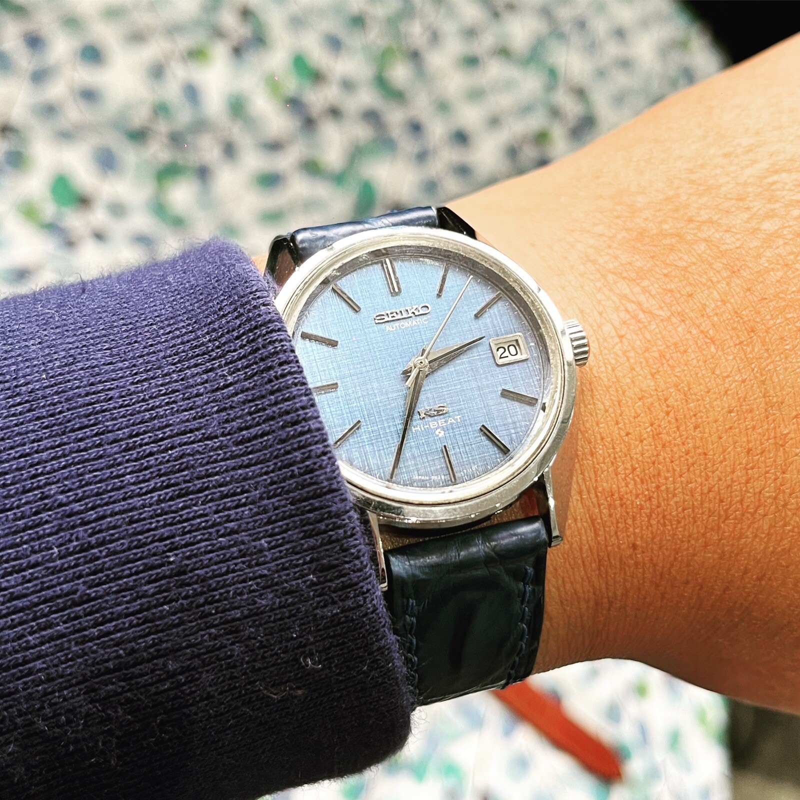 Seiko King Seiko 5625-7110 Hi-Beat Date SS Automatic Mens Watch.