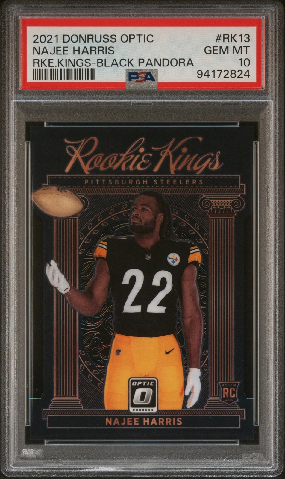 Najee Harris Panini Donruss Optic Rookie Kings #RK13 Black Pandora