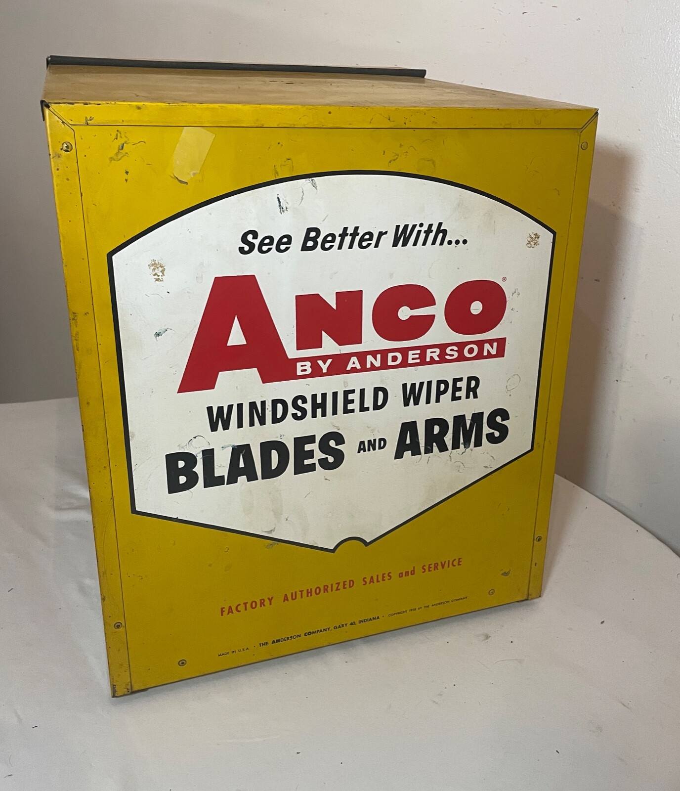 LARGE Vintage ANCO Windshield Wiper Blades And Arms Metal Store Display