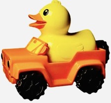 Rubber Duck Dash Ornament, Collectible Duck Duck Jeep, RARE Duck In ORANGE Jeep