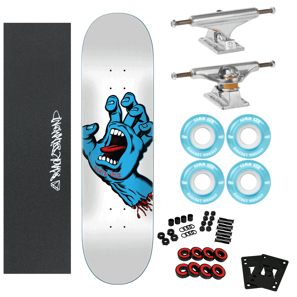Santa Cruz Skateboard Complete Screaming Hand 8.25 Santa Cruz Skateboard Complete Screaming Hand 8.25