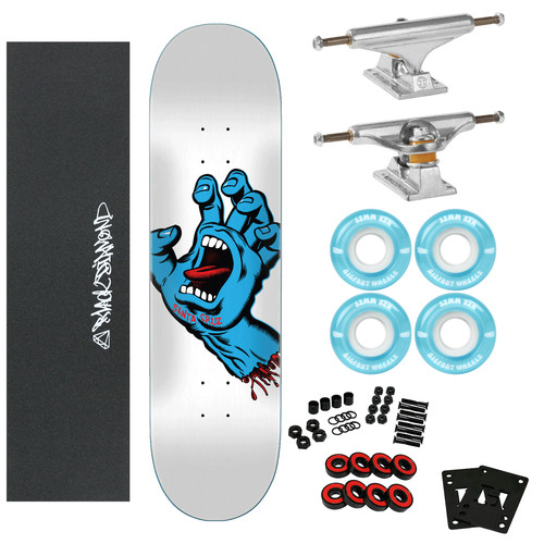 Santa Cruz Skateboard Complete Screaming Hand 8.25" W/Independent & Soft Wheels