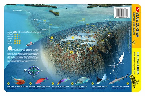 Blue Holes - Blue Corner Palau Reef Smart Waterproof Dive Card - Bild 2 von 2