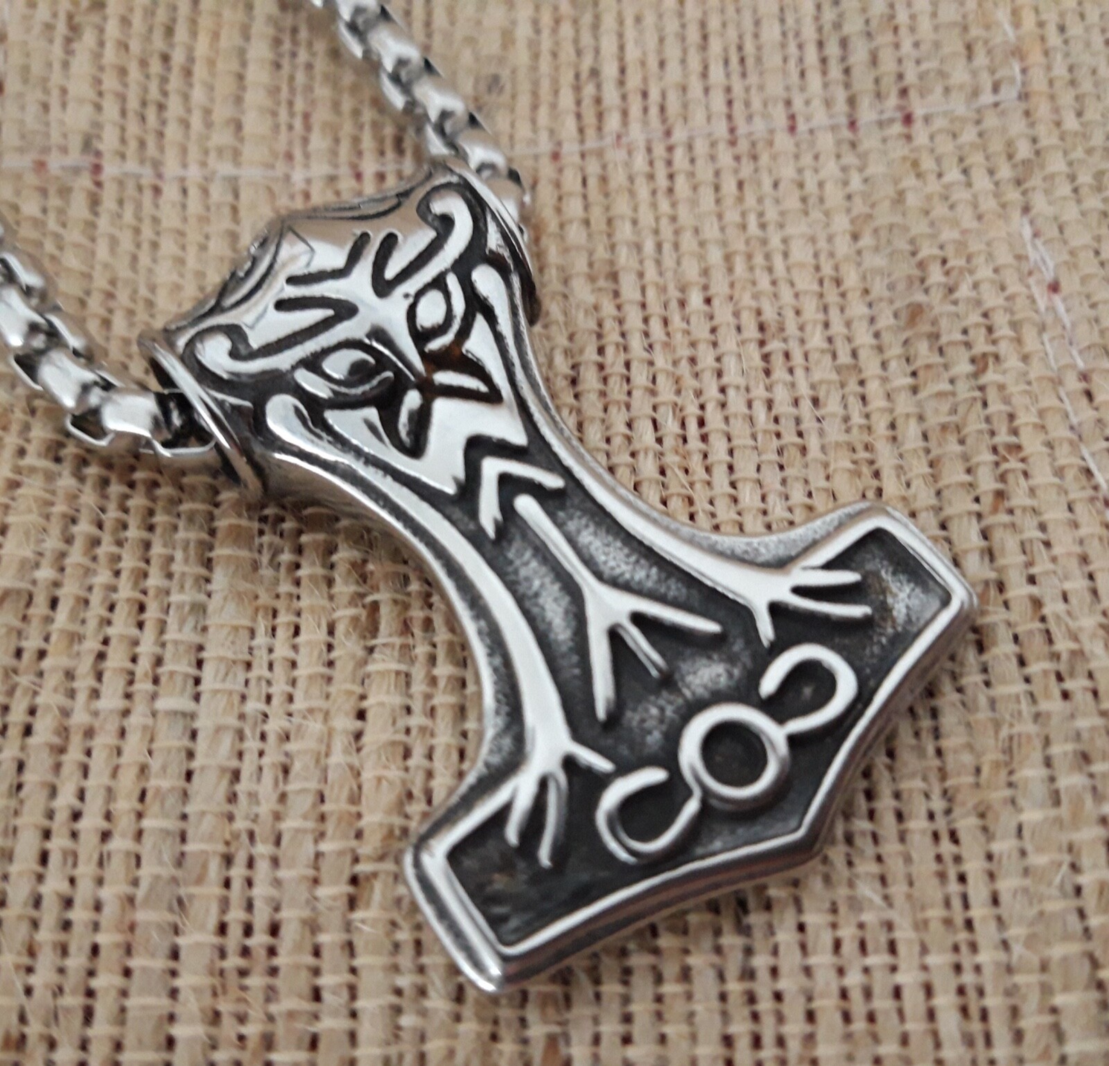 URONE Wikinger Thor Hammer Anhänger – Sterling Silber Halskette Mit Keltischem Knoten