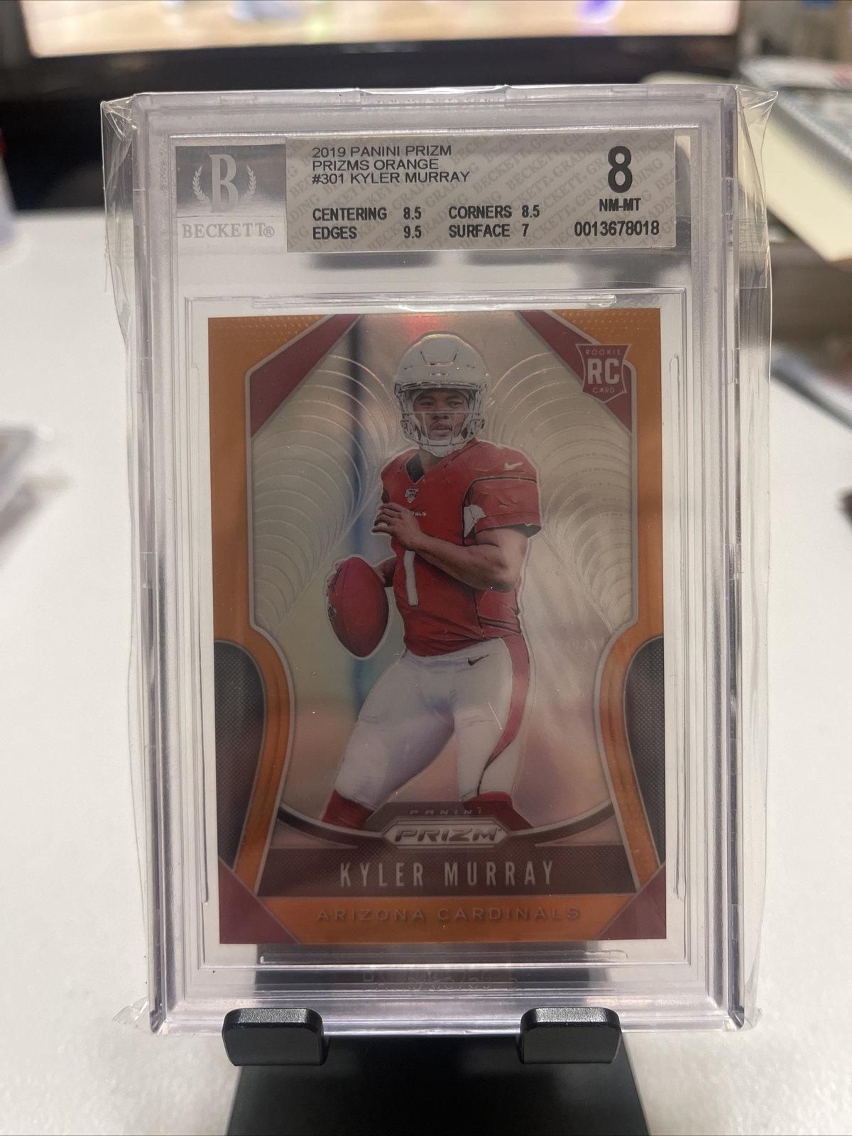 2019 Panini Prizm Kyler Murray Orange Prizms /249 Rookie Card RC #301 PSA 8 NMMT