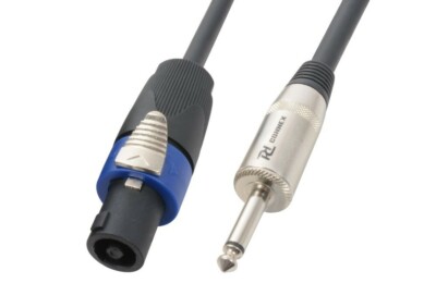Jumwa 1M Cavo Speakon Speakon a 1/4 TS per Altoparlanti 15AWG con Twist Lock per DJ/PA/Amplificatori Heavy Duty Audio, M-M, 2 Conduttori